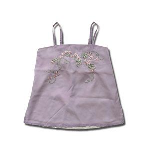 Purple Spring Cami with floral embroidery